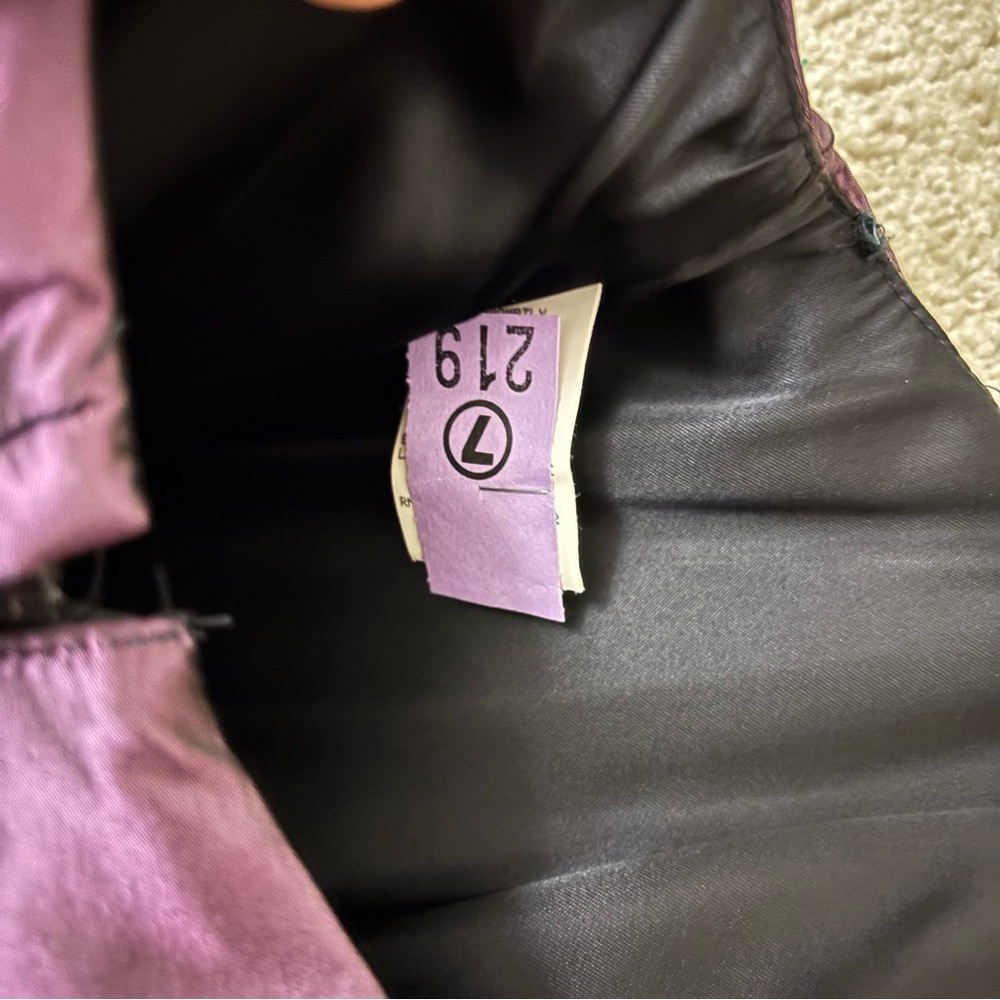 Vintage 90s Y2K Purple Corset Dress Jessica McClintock Gunne Sax Iridescent Prom - Picture 10 of 15